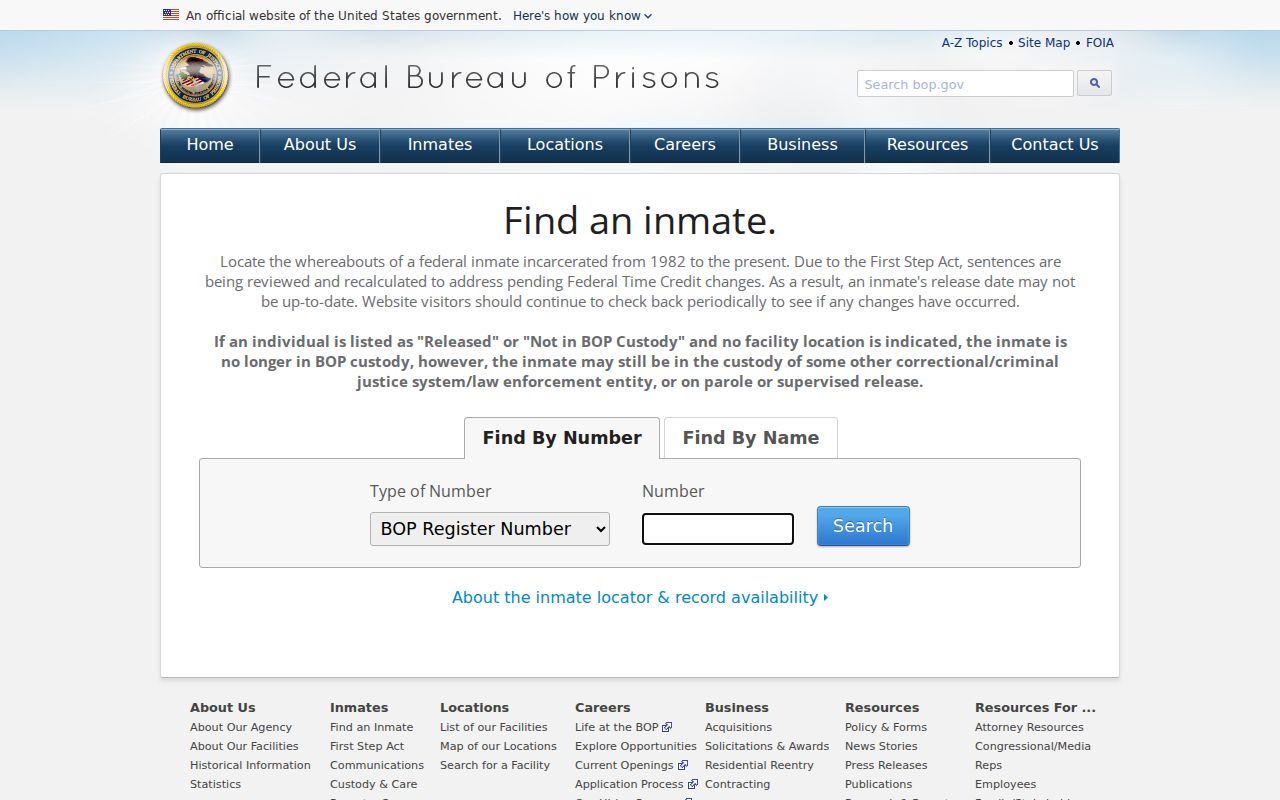 Warren County arrest record federal inmate locator