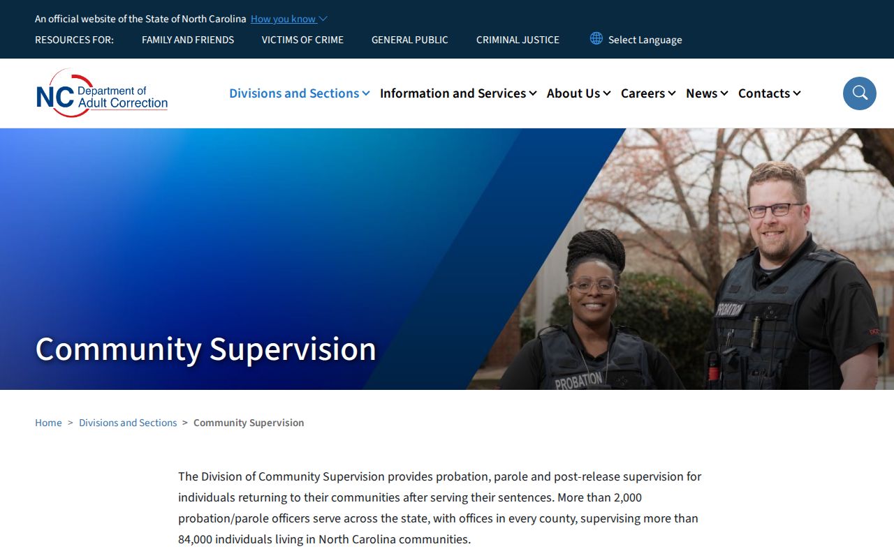 Warren County arrest history NCDAC supervision records