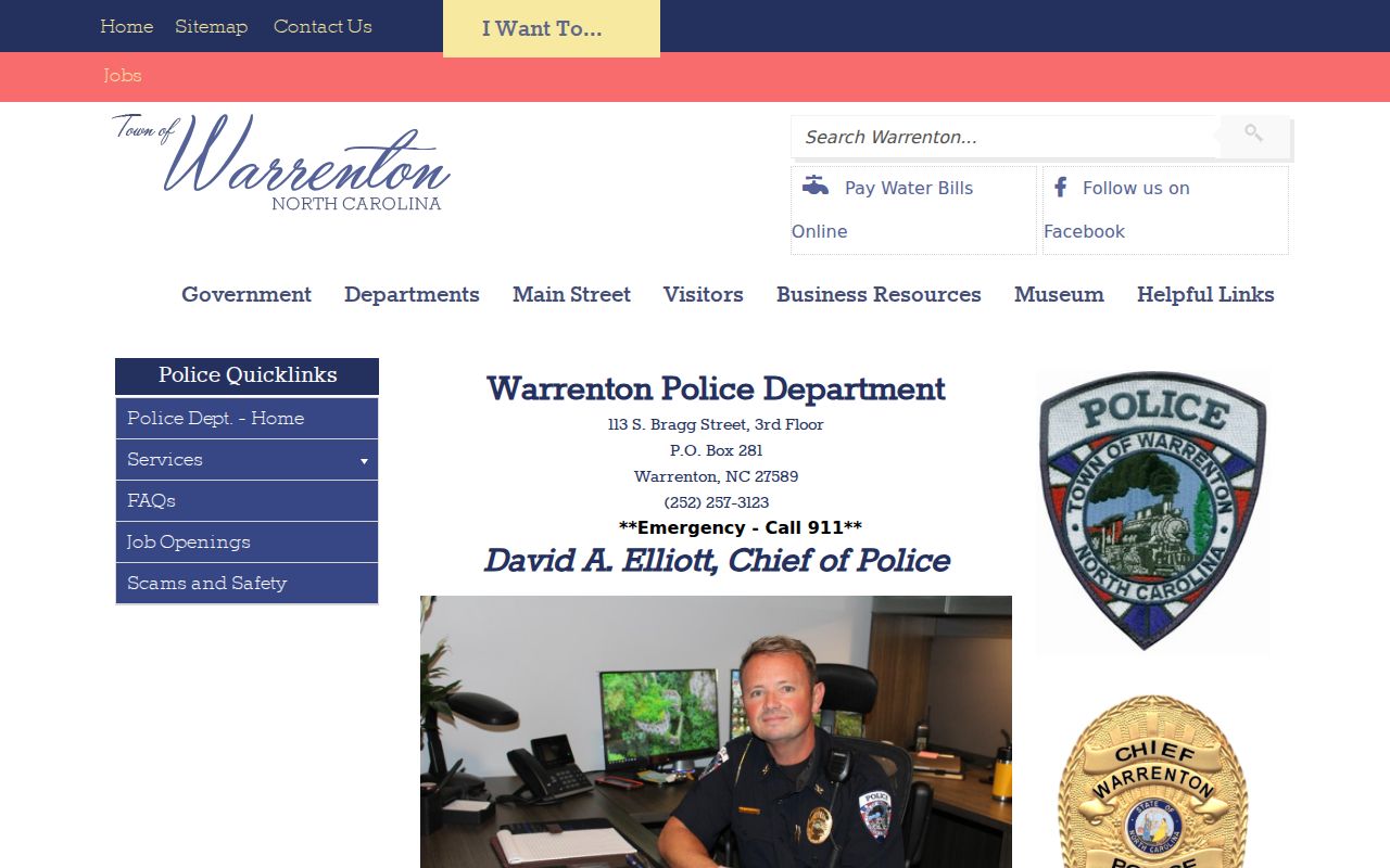 Warren County arrest history Warrenton Police Department