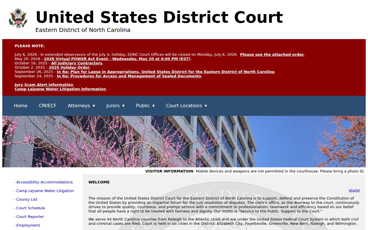 Warren County federal criminal court case district site